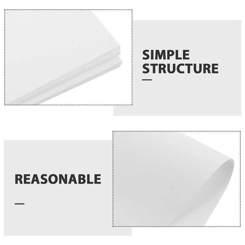 Close-up of white vinyl sheets from Self Adhesive PVC Siding Patch Kit With 10 Sheets For Quick Wall Panel And Fence Hole Repair.