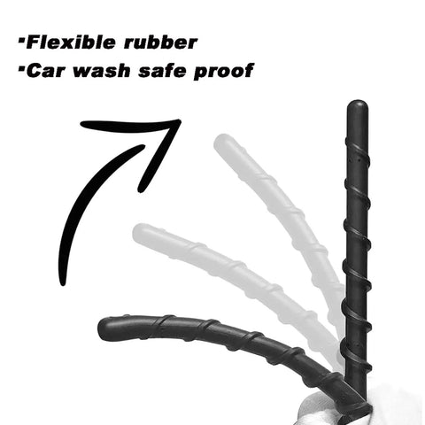 Honda Goldwing 7 Inch Spiral Flexible Motorcycle Antenna for GL1800 and F6B showing flexible rubber design