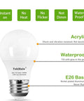 Brighten Any Room With A15 LED Light Bulbs 7W 600 Lumens 120V E26 Base Non Dimmable, Energy Saving No Flicker Pack of 4 image