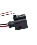 Beefed Up Premium Coolant Level Sensor Connector Pigtail For VW And Audi Vehicles Fits Jetta Golf GTI Passat Tiguan Beetle EOS Atlas Arteon Taos Touareg CC Rabbit A3 A4 A5 A6 A7 A8 Q5 S4 S5 S6 TT Replacement 1K0973202A, 2-pin pigtail with 16 cm harness