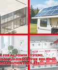 Rock Solid 2 Pole 100 Amp 500V DC Miniature Circuit Breaker With Din Rail Mount For Solar PV Systems shown in various installations.