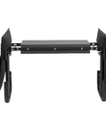 Front view of Garden Kneeler Seat With Adjustable Height Foldable Stool Dual Function Bench, sturdy carbon steel frame.
