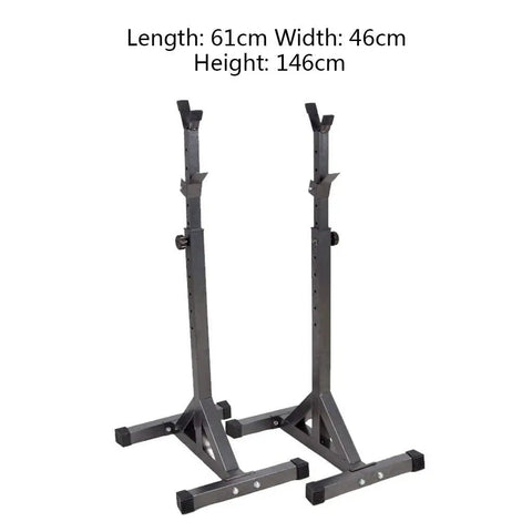 All-In-One Squat Rack For Home Gym Heavy-Duty Steel Weightlifting Stand with dimensions 61x46x146 cm