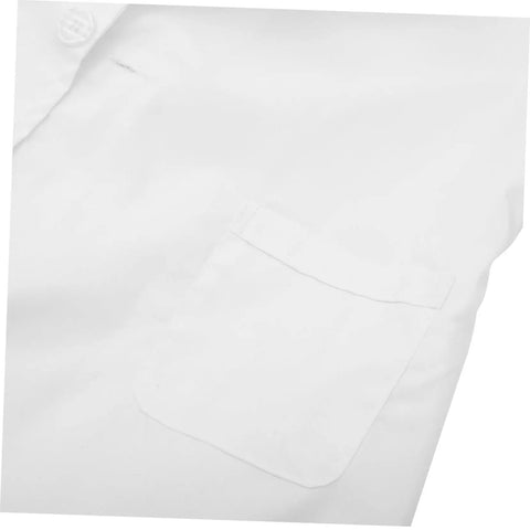 Close-up of pocket detail on the Men's Long Sleeve Lab Coat For Medical Pros Comfortable Doc Costume For Adults Unisex Design