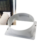 Portable AC Exhaust Hose Coupler Window Adapter 5.9 Inch AC Connector for Square Exhaust Port, Durable ABS, hose attached