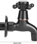 ZBSAVFM Mop Pool Faucet Retro Style Brass Wall Mounted Single Handle Water Tap for Garden Kitchen Sink Decorate, close-up view.
