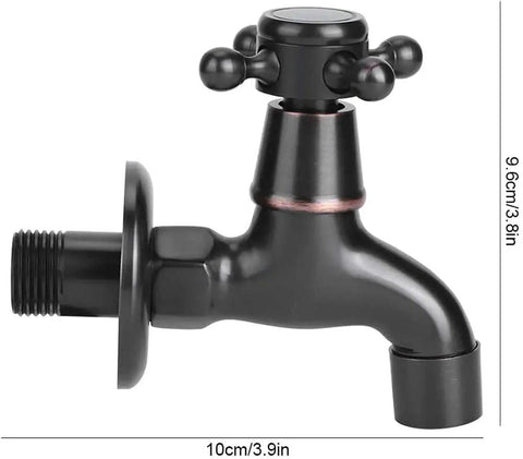 ZBSAVFM Mop Pool Faucet Retro Style Brass Wall Mounted Single Handle Water Tap for Garden Kitchen Sink Decorate, close-up view.