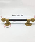 Rugged Rustic Industrial Cast Iron Door Handle Kit 42cm Long Multipurpose Barn Door Hardware with gold accents