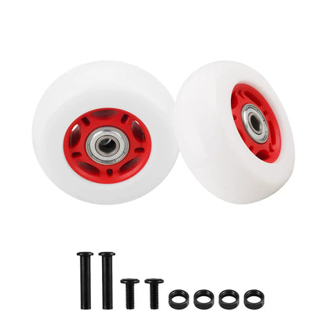Heckuva Durable Replacement Caster Wheels For Razor Crazy Cart Xl Dlx Shift Set Of Two Bright Red 76Mm By 30Mm smooth and durable wheels with fittings