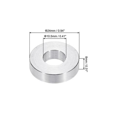 Heavy Duty Aluminum Spacers 6 Pack 3/8 X 1 Inch Silver Corrosion Proof Auto Hardware For Whip Builds Bike Customs Garage Flex Mechanic Shop Daily Drivers And Ride Upgrades