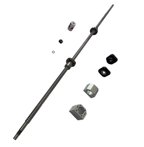 Badass CNC Ballscrew Assembly Featuring Right And Left Hand 20mm SFU2005 RM2005 precision screws and components for machine tool overhauls.
