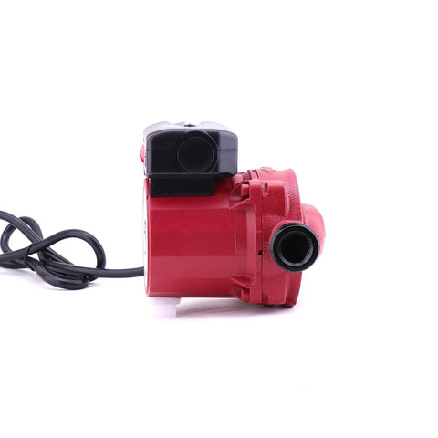 Side view of Beefy Three Speed 115V Cast Iron Water Circulator Pump For Hydronic Recirculation With One And A Half Inch Outlet