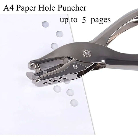 Durable 6mm Metal Hole Punch For Scrapbooking And Loose-Leaf Paper in use on white paper