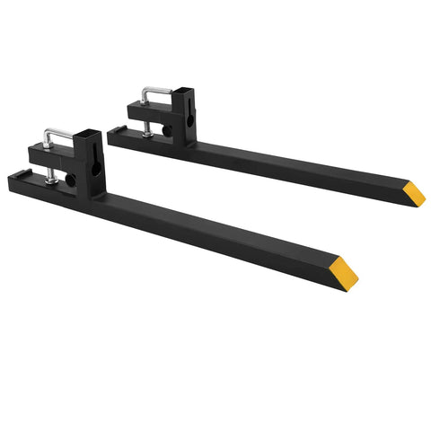 60 Inch Clamp On Pallet Forks For Tractor Bucket, Heavy Duty 4000 Lb Capacity, Quick Attach Forks For Tractor Loader And Skid Steer