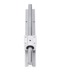 Two Pack 300mm Steel Linear Rail Guide With SBR16 Slider Block For CNC Machines And Automation Delivers Smooth Precise Motion And Heavy Duty Support For Industrial Grade Reliability. front view