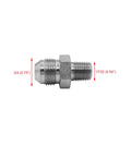 2 Pack Heavy Duty Hydraulic Hose Adapter Fittings Built Tough 1/2 In Male JIC 37 Degree Flare 3/4-16UNF To 1/4 In Male 1/4-18NPTF SAE Straight Pipe Joints Tube Connector Carbon Steel, shown with 3/4 and 17/32 thread sizes