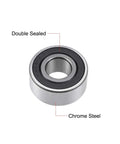 Angular contact bearing 17x40x17.5mm sealed on both sides 3203-2RS pack of 2, chromium steel, double sealed.