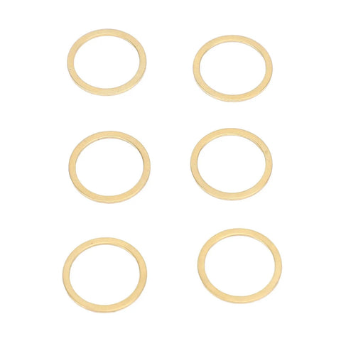 Brass Washer Shear Ring Repair Kit, 6 Piece Set With Low Volatility Brass Washers For High Temperature And Oxidation Prevention, Vacuum Ready, Built To Last, Heavy Duty Pro Grade Kit For VST VSTA SBKA. Six brass washers