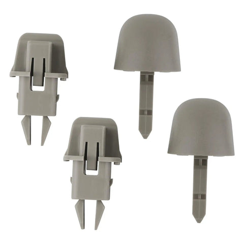 Sun Visor Holder Retainer Clips Two Pack For Dodge Dakota And Durango 2000 2003 Replacement Car Visor Organizer Clip Compatible With 5GE11TL2AA Easy Install, includes four beige clips.