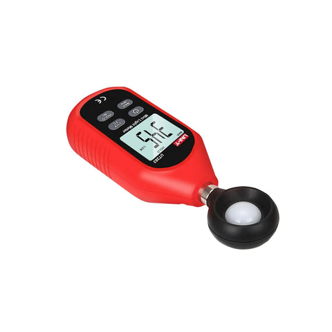 Pro Grade Light Meter For Photographers And DIYers, Digital Illuminance Meter With A Backlit LCD, Fast 0.5 Second Sampling, Reads Lux Or FC From Zero To 199,900 Lux And Up To 18,500 FC, Compact And Easy To Use, red handheld meter