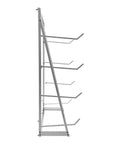 Heavy Duty 4 Tier Steel Lumber Storage Rack Height Adjustable Cantilever Organizer Shelf For Garage Workshop Silver Pipe Holder side view