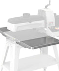 Heavy Duty Infeed And Outfeed Tables For Drum Sanders JWDS-1632 1836, Extends Surface To 40 Inches, showcases metal table attachment