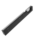 Built Tough, Knocks Out Flawless Joints Daily, Dead Nuts Precise Aluminum Box Joint Jig For Miter Gauge, side view of aluminum jig