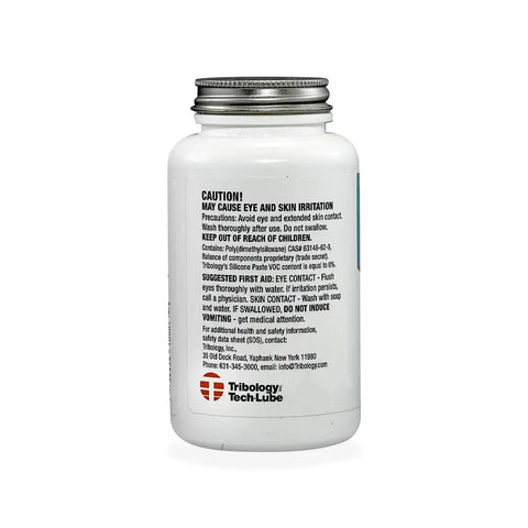 Keep It Slick Silicone Paste With Heavy Duty Brush 8 Oz multi-purpose dielectric grease safety information label