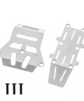Stainless Steel RC Frame Chassis Guard Plates For 1 To 10 Scale Hornet EVO 58742 with screws, front and rear shown