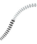 Pro Grade Nut And Bolt Thread Checker Set Inch And Metric, 26 Male And Female Gauges with detachable wire loops arranged in arc.