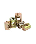 Hammer Nut Head 2 In 1 No-Fuss Furniture Connector With Inner Hex Screw Cap M6 M8 shown in zinc plated carbon steel