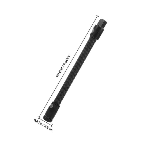 Flexible Socket Extension Sleeve Half Inch Drive Bendable Wrench Rod, 350mm Long, Curved Connection Socket Adapter