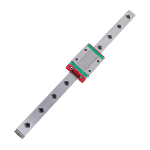 Top view of 400mm Linear Rail Guide with MGN9H Carriage Block for 3D Printers and CNC Machines H Type High Precision Sliding Rail Kit