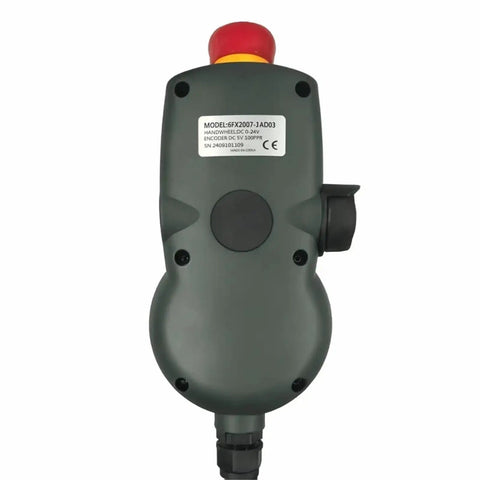 Premium Mpg Handwheel Alternative Part 6Fx2007-1Ad03 For Industrial Machines That Nails Precise Manual Control Like A Dream And Gets Things Done Right. Gray plastic industrial handwheel with red top button and cable connector