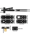 Hidden Door Pivot Hinge Stainless Steel 360 Degree Built Tough Heavy Duty Up To 570 Lbs Load Bearing Black components