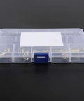 Plastic case containing 12 Piece M8 X 1.25 Thread Repair Kit With Self Tapping Inserts For Automobiles Rail Cars Home Appliances And Machinery DIY Friendly Durable Easy To Use For Fixing Stripped Threads In Metal Plastic.