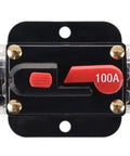 Inline Fuse Holder With Resettable Circuit Breaker For Car Audio Protection, 12V 24V DC, Push Button Reset, Kill Switch Ready