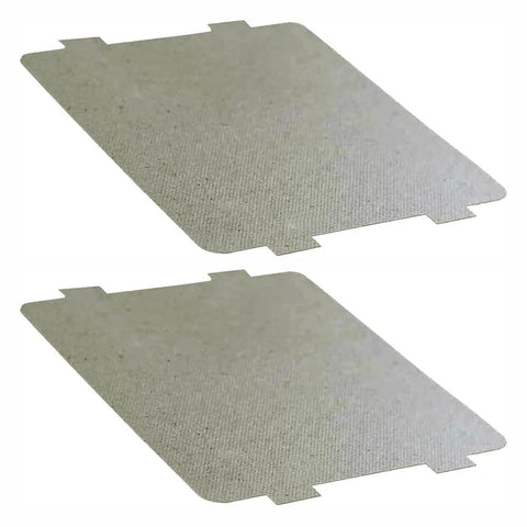 Microwave Waveguide Cover Mica Sheet 118x100mm Replacement for Midea Ovens, Pack of 2, showing two protective sheets.