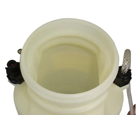 2 Gallon Handheld Sprayer With Base Large Four And A Half Inch Fill Opening top view of open container
