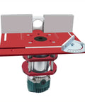 Heavy Duty Aluminum Router Table Insert Plate With Miter Gauge For Woodworking Trimming And Diy Milling That Gives You Bang For Your Buck On Any Bench Setup, showing precision engineered aluminum surface and miter gauge.