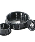 Sweet 100 Piece Black Snap-On Hole Covers 16-50mm Desk Wire Cable Grommet Kit For Tidy Vibe And Neat Hidden Cables Perfect Fit For Cabinet Panels With Integrated Elastic Clamping Feet black plastic grommets