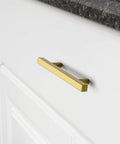 30 Pack Gold Cabinet Handles 5 Inch Brushed Brass T Bar Drawer Pulls for Kitchen Cabinets and Drawers, 128mm Center
