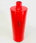 Core drill barrel by BLUEROCK Tools; red cylindrical body with threaded top