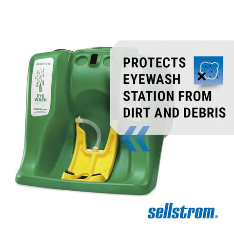 Clear Vinyl Replacement Dust Cover For 16 Gallon Gravity Flow Portable Eyewash Station Protects From Dirt And Debris