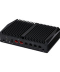 Intel X7425E Micro Server Gear Loaded With 8GB DDR4 RAM And 128GB M2 SSD rear view showcasing ports and heatsink design.