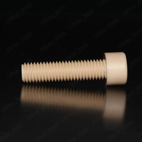 Top Tier PEEK Plastic Hex Socket Bolts And Cap Head Screws Metric Fastener Set With Hella Tough M5 X 12mm, beige bolt