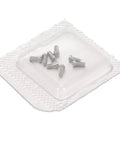 Straight Up Stainless Steel Micro Watch Repair Screws Eight Piece Kit Made For Ballon Bleu Back Covers in a clear storage pack.