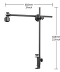 Pro Grade LightBurn Camera Kit For Laser Engravers, 5MP Time-Lapse Digital Camera with mounting arm and dimensions shown