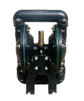Front view of Air Operated Diaphragm Pump Dual Diaphragm Aluminum Alloy 35 GPM At 100 PSI Industrial Pump with visible inlet and outlet.