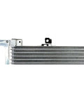 Premium Transmission Oil Cooler For Cadillac SrX 2004-2008 And Sts 2005-2011. Rock Solid Build To Keep Your Engine Cool And Performin Like New Without Any Drama Or Overheating Issues On The Road. silver finned cooler with mounting bracket